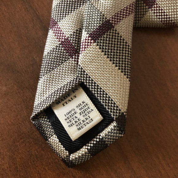 NWT Men’s BURBERRY LONDON Smoked Trench Silk Tie - Picture 7 of 10